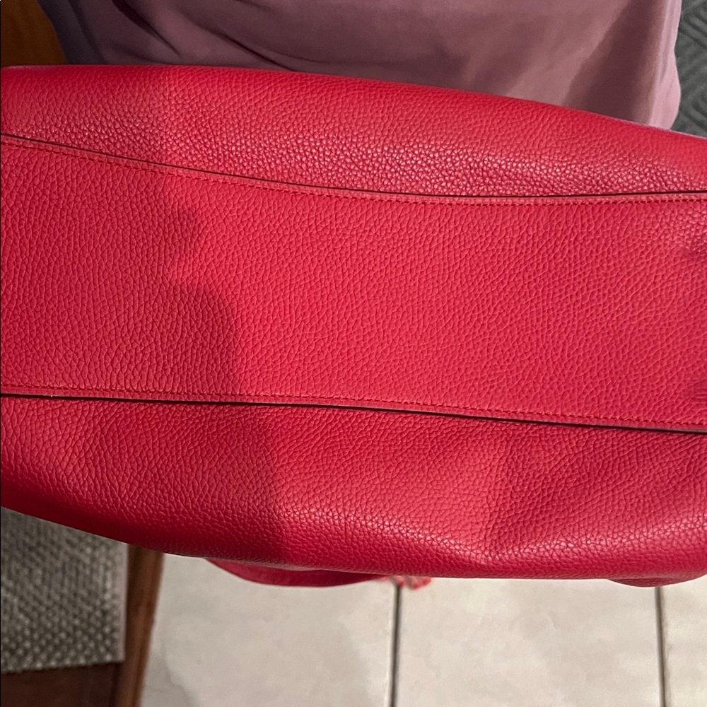 Coach Vibrant Red Leather Shoulder Bag - Picture 6 of 6